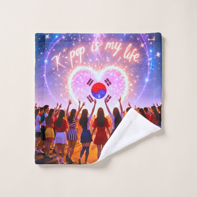 K-pop Is My Life Etched Across the Galaxy Wash Cloth (Wash Cloth)