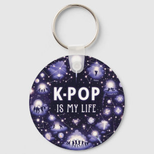 K-pop Is My Life Floating Among the Stars Keychain