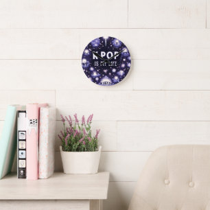 K-pop Is My Life Floating Among the Stars Round Clock