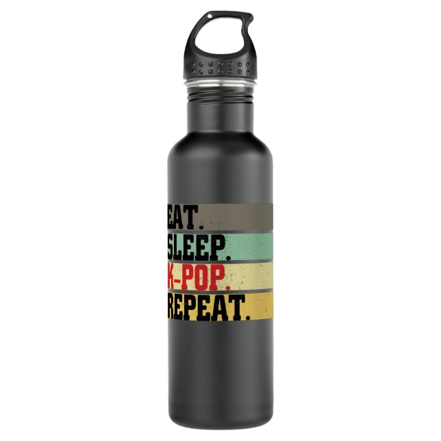 K-pop Is Your Life Stainless Steel Water Bottle (Front)