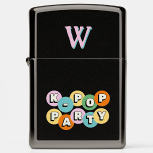 K-pop korean pop party music theme monogram zippo lighter