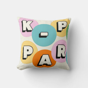 K-pop korean pop party theme custom name throw pillow