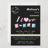 Korean Pop Music K-Pop Black Pink Birthday Party Invitation | Zazzle
