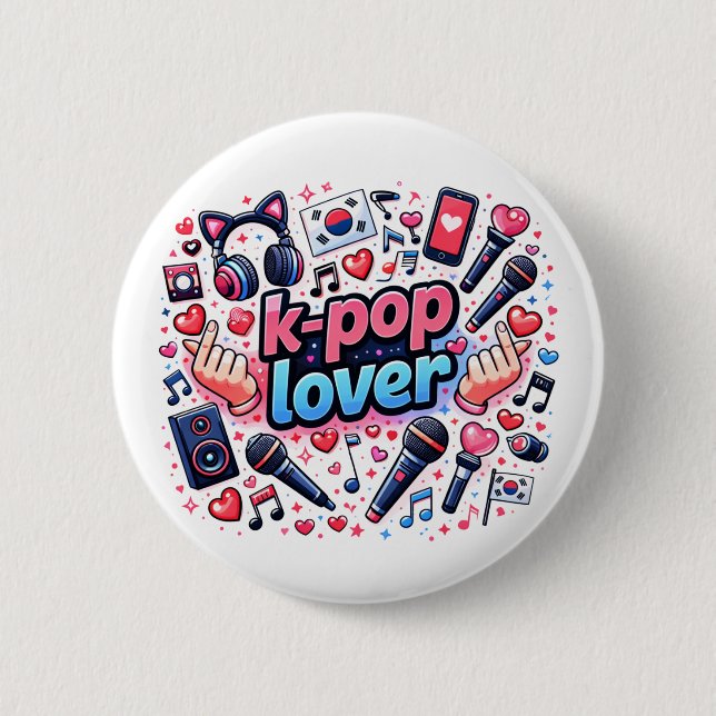 K-Pop Lover Button (Front)