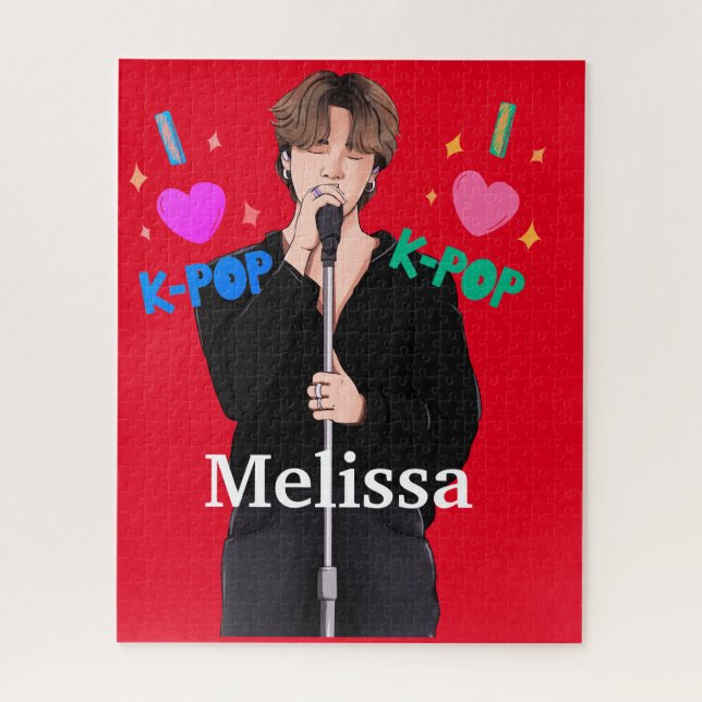 K-Pop Music Fan Boy Band Singer Personalized Jigsaw Puzzle (Vertical)
