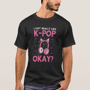 K Pop Music I Just Really Like Headphone Korean Mu T-Shirt