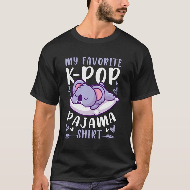 K-Pop Music Sleeping Koala K-Pop Pajama Tee (Front)