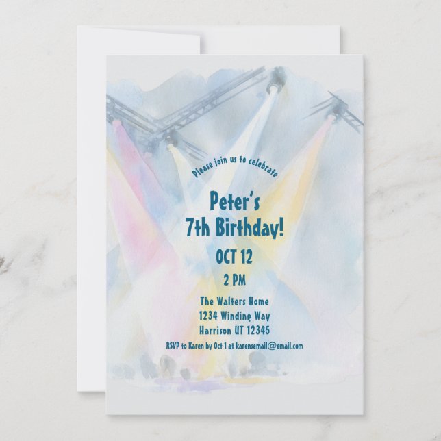 K Pop Preteen Birthday Invitation (Front)