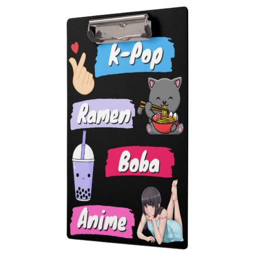 K_Pop Ramen Boba and Anime Pop Culture Fan    Clipboard