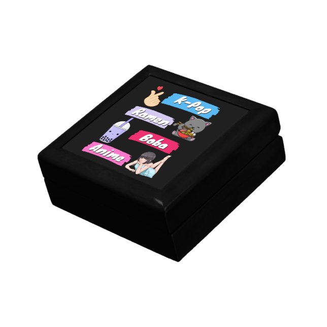 K-Pop, Ramen, Boba and Anime Pop Culture Fan  Gift Box (Side)