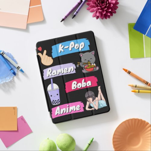 K_Pop Ramen Boba and Anime Pop Culture Fan     iPad Air Cover