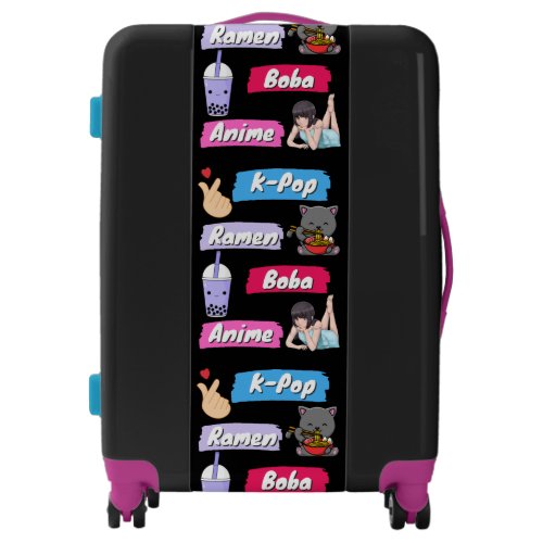 K_Pop Ramen Boba and Anime Pop Culture Fan     Luggage