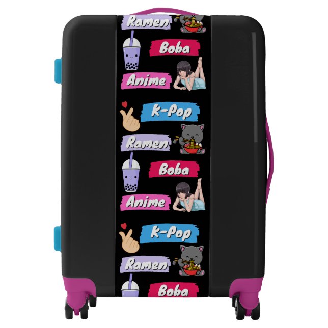 K-Pop, Ramen, Boba and Anime Pop Culture Fan     Luggage (Front)