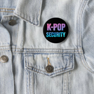 K-Pop Security Korean Pop Music Concert Button