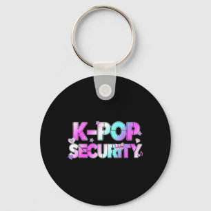 K-Pop Security Mom Dad Kids Funny Birthday Theme Keychain