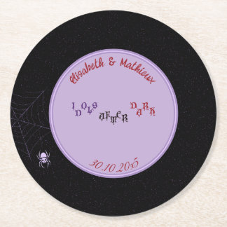 K-pop Spooky Hallyu Night Kawaii Halloween Party Round Paper Coaster
