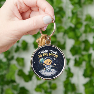 K-Pop Stray Puppy I Want To Go To The Moon  Keychain