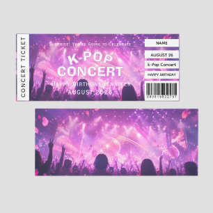 K-Pop Ticket, KPOP Birthday Concert Ticket