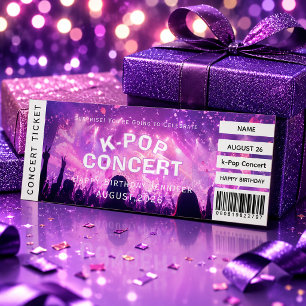 K-Pop Ticket, KPOP Birthday Concert Ticket