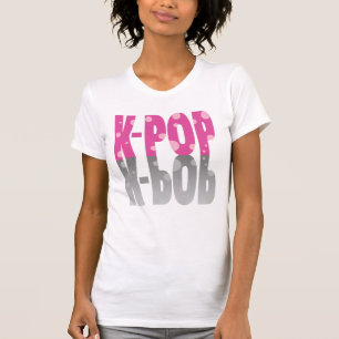 K-Pop with dots and shadow in pink T-Shirt