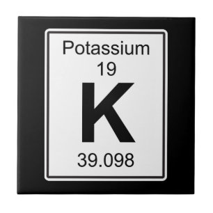 K - Potassium Ceramic Tile