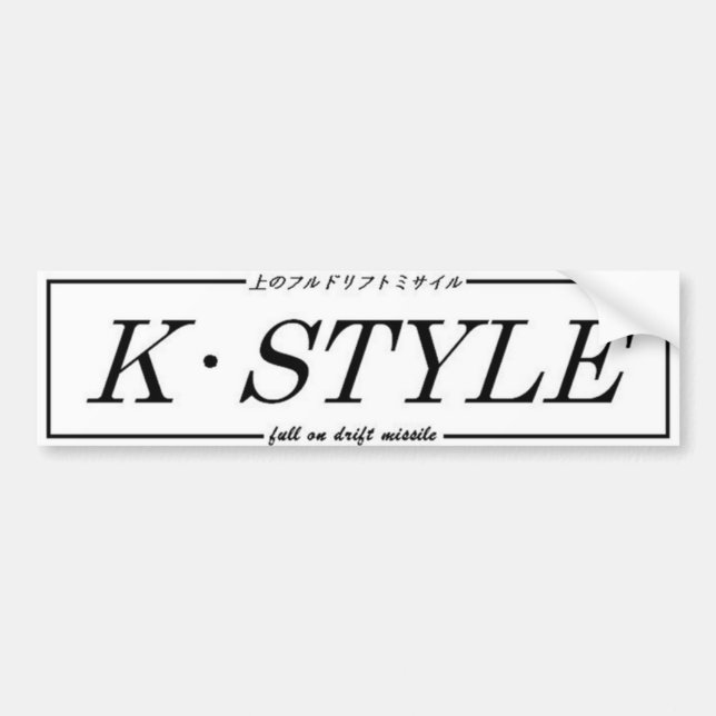 K Style bumper interior sticker (Front)