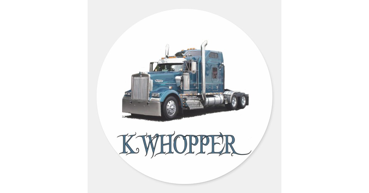 K Whopper Classic Round Sticker | Zazzle
