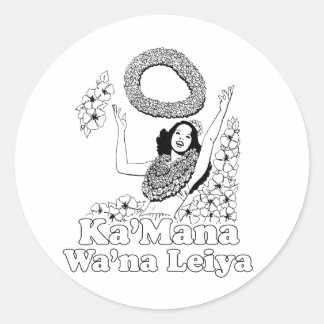 KA' MANA WA'NA LEIYA CLASSIC ROUND STICKER