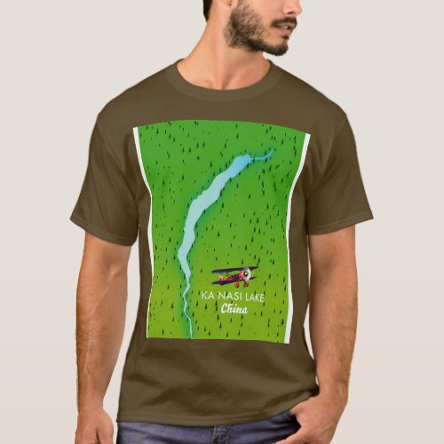 Ka Nasi Lake China map T_Shirt