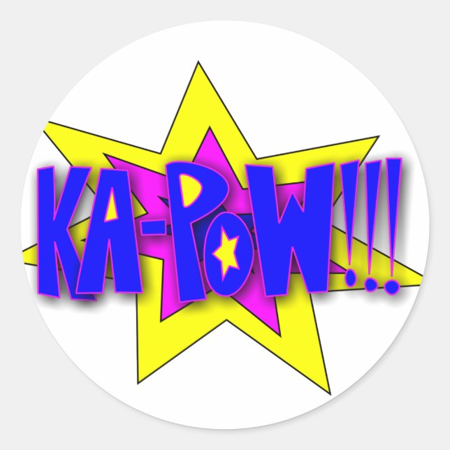 KA-PoW!!! Classic Round Sticker (Front)