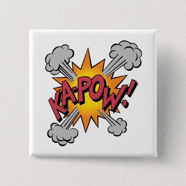 KA-POW! Comic Book Graphic Pinback Button (Front)