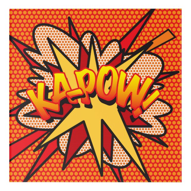 KA-POW Fun Retro Comic Book Pop Art (Front)