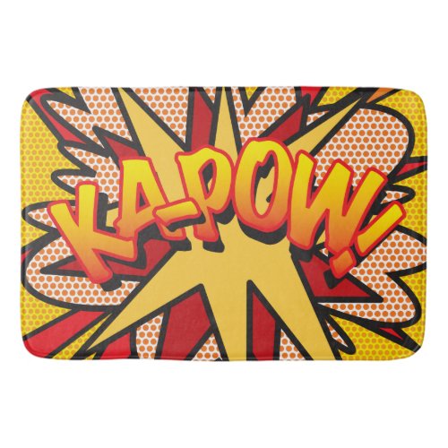 KA_POW Fun Retro Comic Book Pop Art Bath Mat