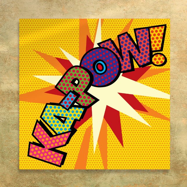 KA-POW Fun Retro Comic Book Pop Art Poster (KA-POW Fun Retro Comic Book Pop Art Poster)