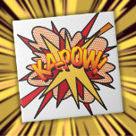 KA-POW Fun Retro Comic Book Pop Art Tile<br><div class="desc">These fun,  trendy,  superhero comic book pop ceramic tiles are sure to add a splash of color to any room in your home or office. Add some zap pow and wham into your day!
Designed by Thisisnotme©</div>