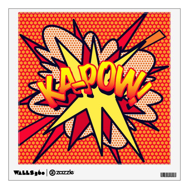 KA-POW Fun Retro Comic Book Pop Art Wall Decal (Front)