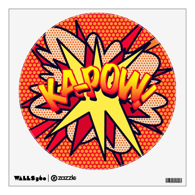 KA-POW Fun Retro Comic Book Pop Art Wall Decal (Front)