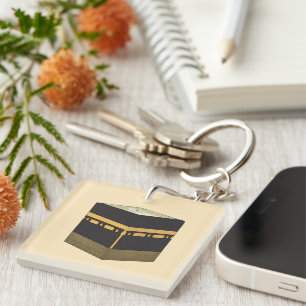 Kaaba - الكعبة - the Kaabah Hand Drawn Keychain
