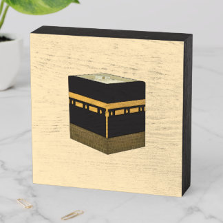 Kaaba - الكعبة - the Kaabah Hand Drawn Wooden Box Sign