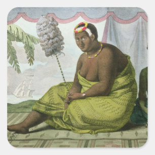 Ka'ahumanu, Queen of the Sandwich Islands Square Sticker