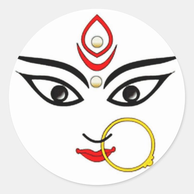 kaali maa classic round sticker (Front)