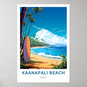 Kaanapali Beach Hawaii Travel Print