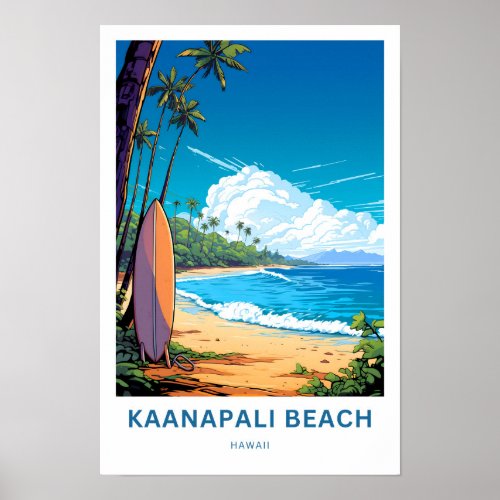 Kaanapali Beach Hawaii Travel Print