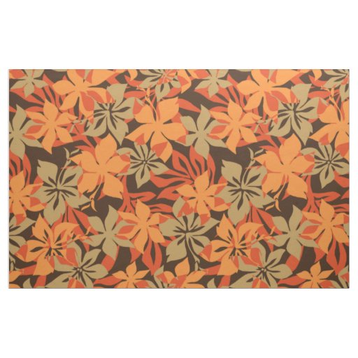 Kaanapali Camo Hawaiian Hibiscus Floral Fabric