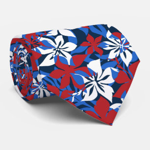 Kaanapali Camo Hawaiian Hibiscus Neck Tie