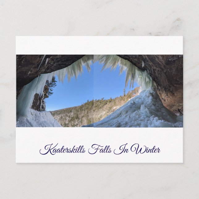 Kaaterskills Falls In Winter Postcard (Front)