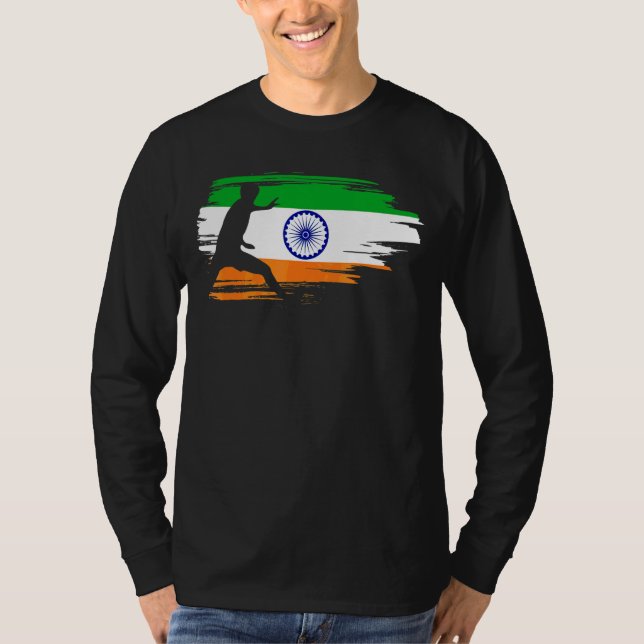 Kabaddi Indian Sports Indian Flag T-Shirt (Front)