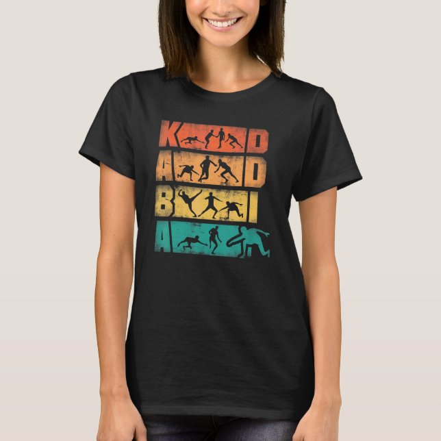 Kabaddi Indian Sports Kabaddi Player Silhouettes 1 T-Shirt (Front)