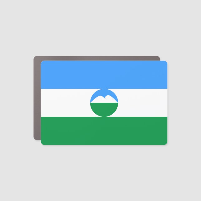 Kabardino Balkaria Flag Car Magnet (Front)