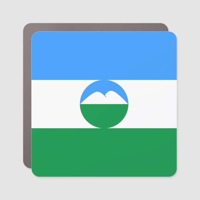 Kabardino Balkaria Flag Car Magnet (Front)